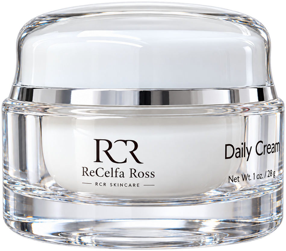 Daily Cream — transparent studio product visualization based on actual packaging.