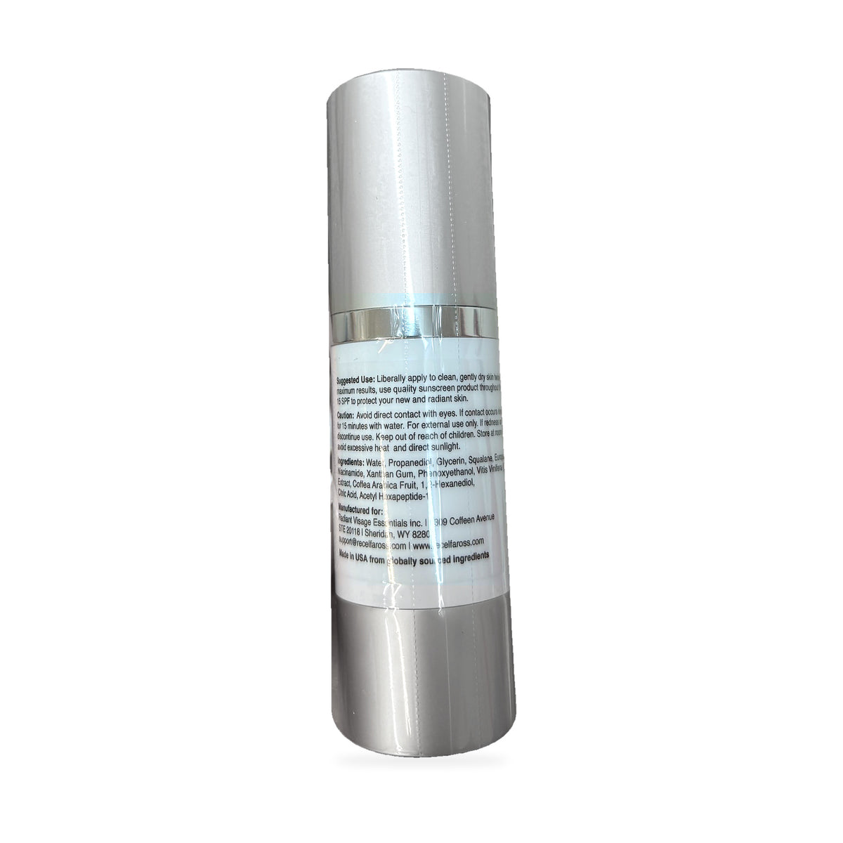 Daily Serum — Back view. Actual product photograph.
