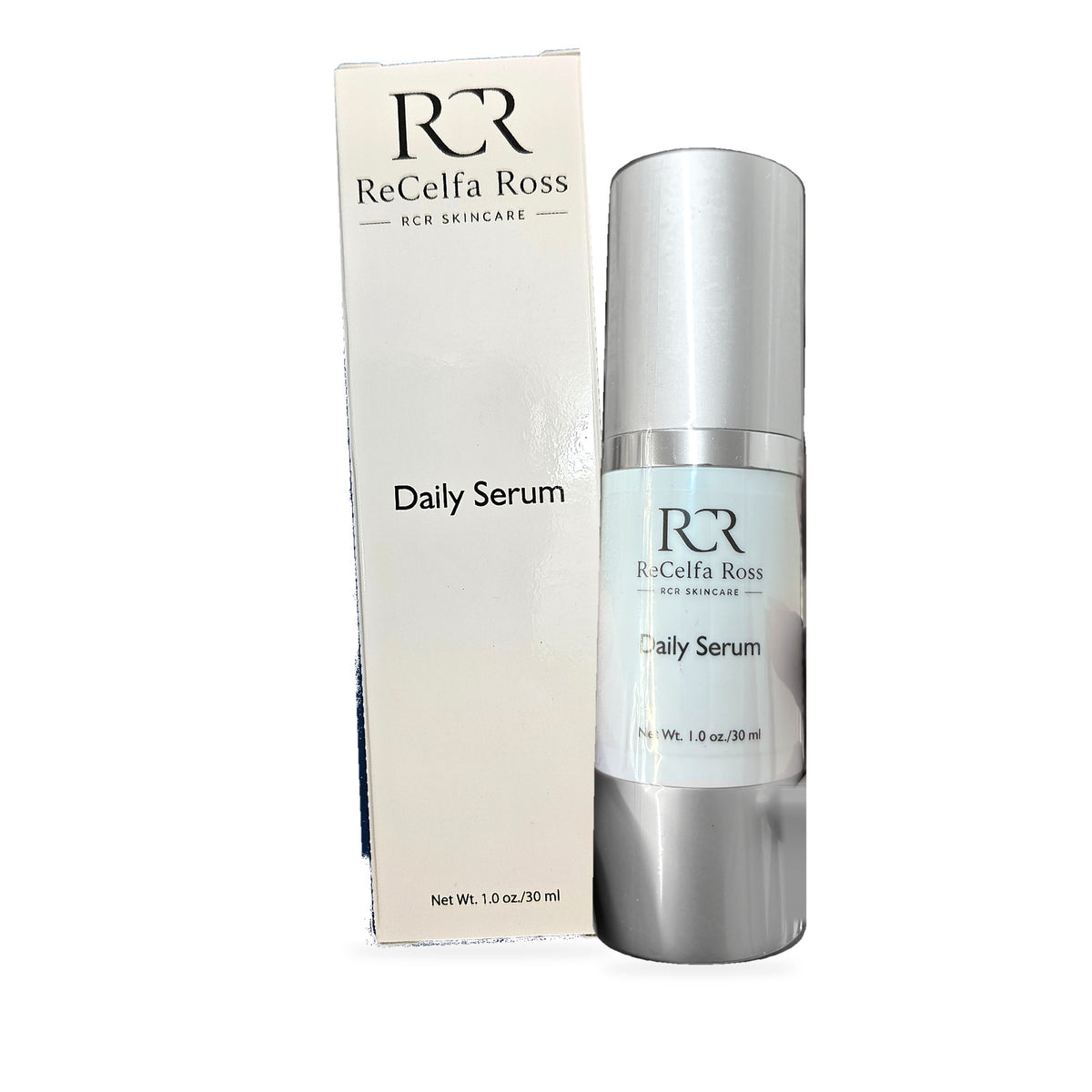 Daily Serum with its original tall carton. Actual product and carton photograph.